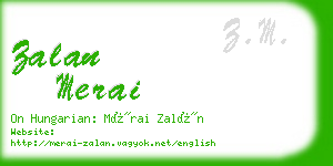 zalan merai business card